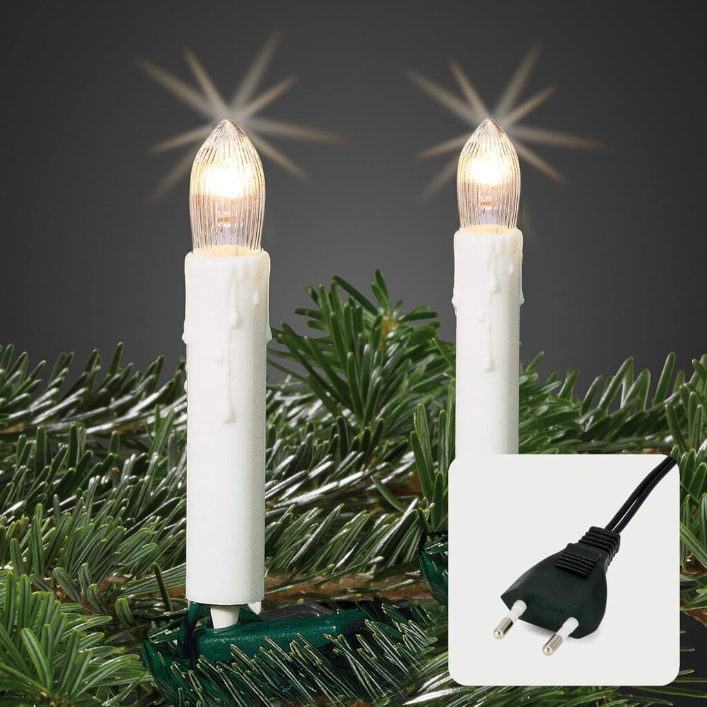 hellum Lichterkette Weihnachtsbaum, Kerzen Lichterkette  30 Lichter