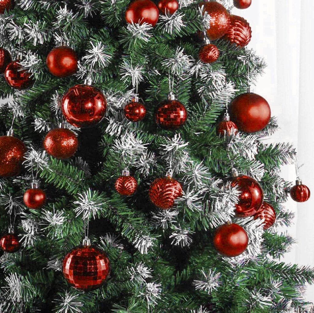 Prextex Rote Weihnachtskugel 36 Stück 